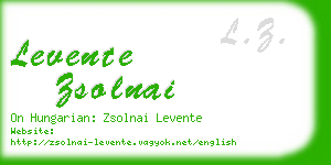 levente zsolnai business card